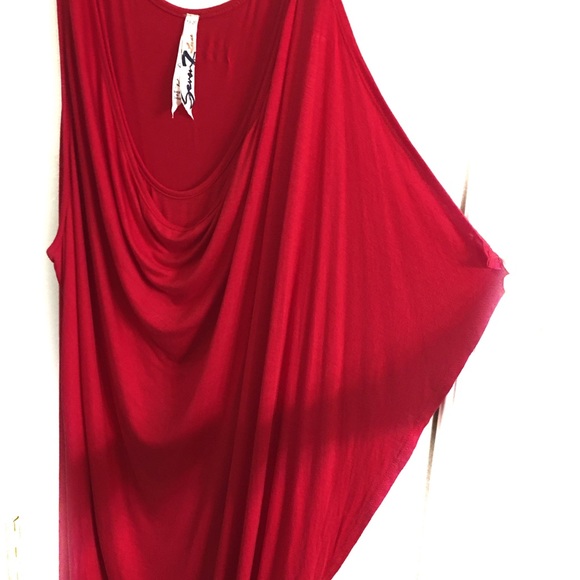 Seven7 red ruched knit dress - Picture 2 of 7